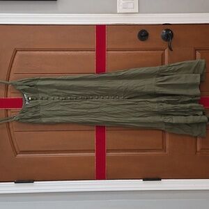 Pampelone Maxi Green Viscose Dress Size Medium